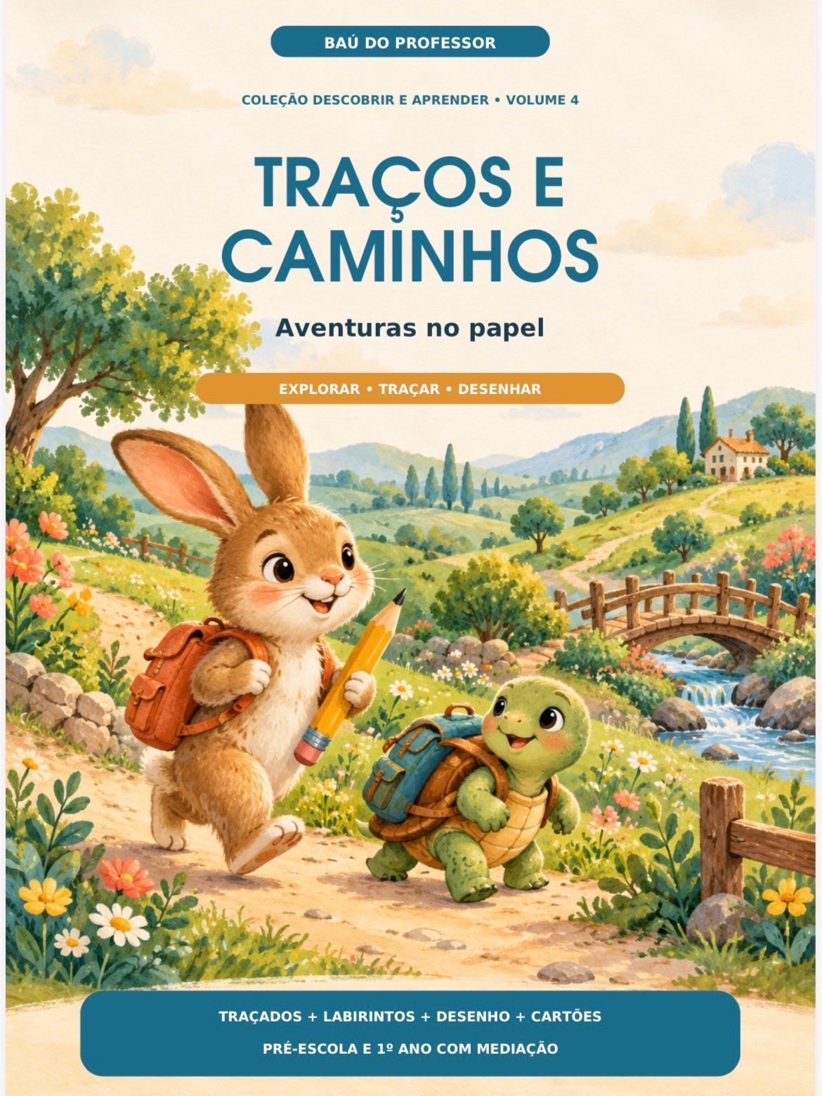 Coordenação Motora: Traçados e Labirintos | Traços e Caminhos — Alfabetização para Educação Infantil: 35 páginas com…