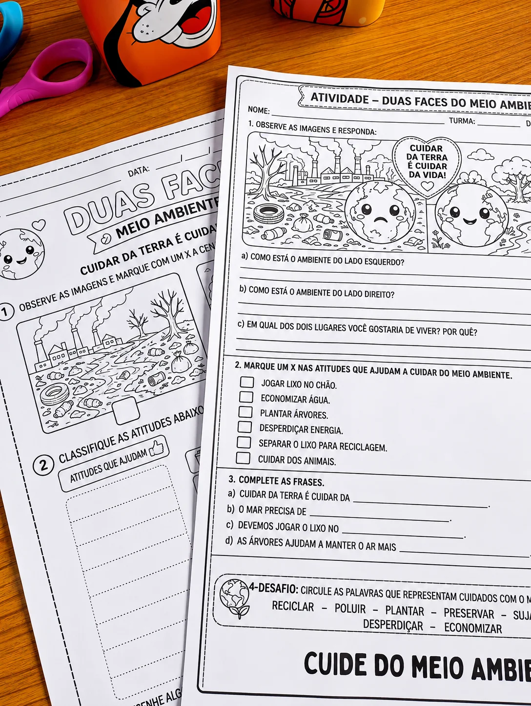 Copinho Duas Faces do Meio Ambiente | Atividade Educação Ambiental Infantil — amostra 4: Transforme o aprendizado em uma…