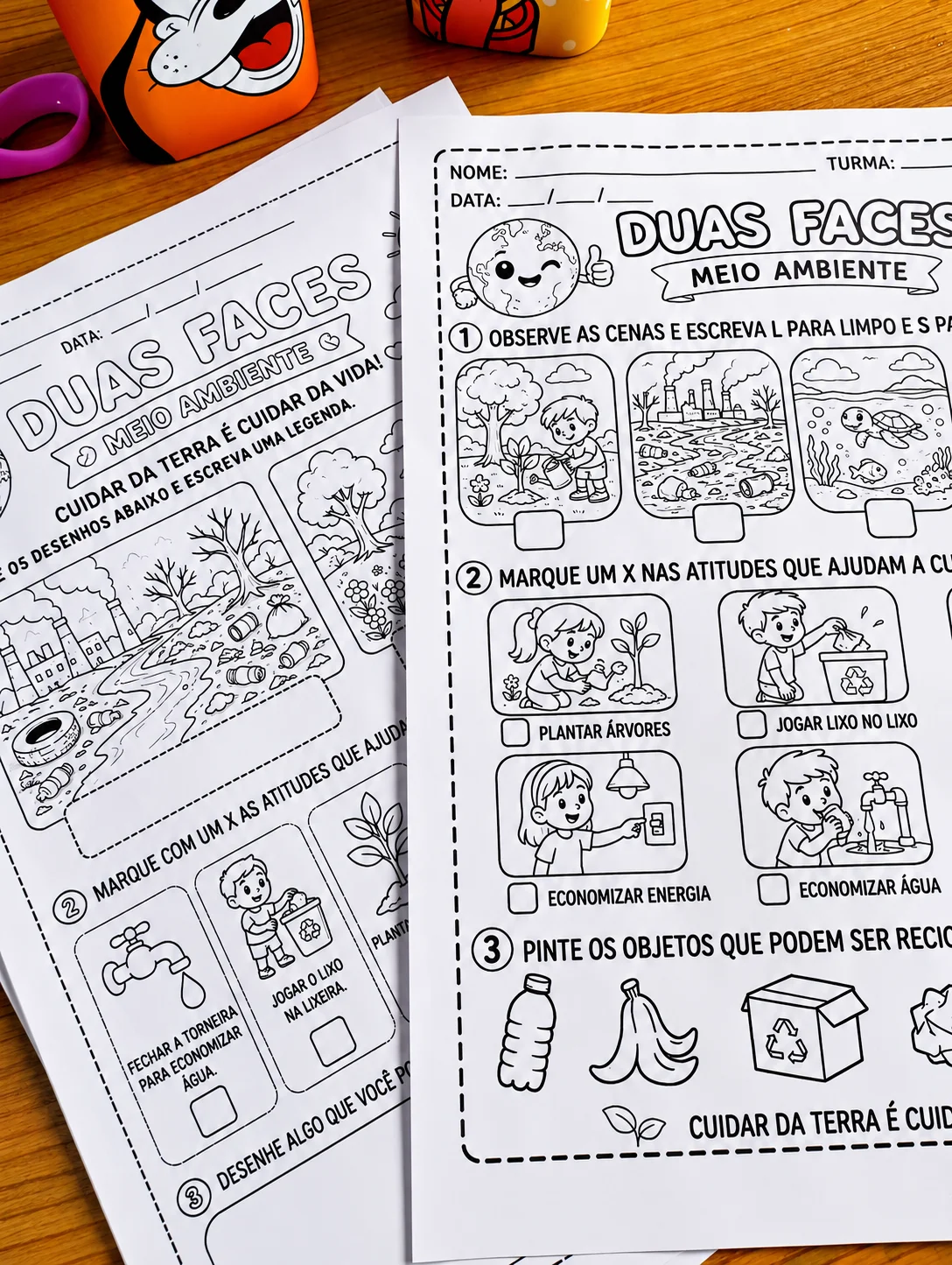 Copinho Duas Faces do Meio Ambiente | Atividade Educação Ambiental Infantil — amostra 6: Transforme o aprendizado em uma…