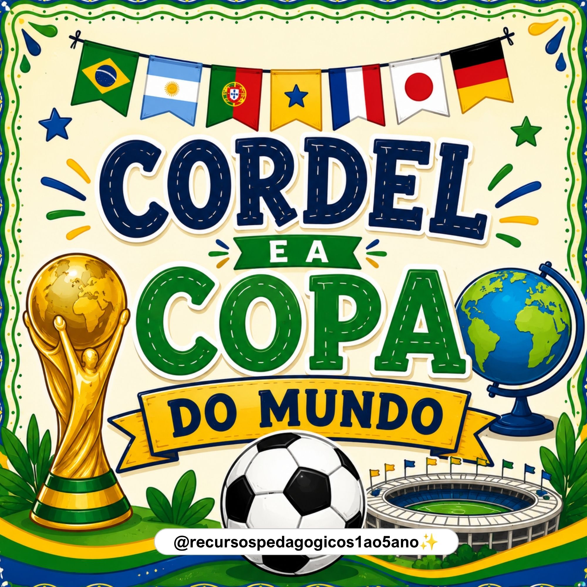 CORDEL da copa do mundo 2026 – PDF para Imprimir | Anos Iniciais e Alfabetização — capa do material