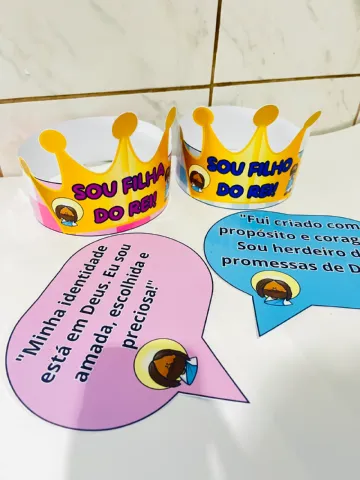 Coroa Filho/Filha do Rei - Recurso Pedagógico: Ensino Religioso — amostra 1: 👑 SOU FILHO DO REI / SOU FILHA DO REI -…