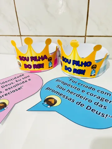 Coroa Filho/Filha do Rei - Recurso Pedagógico: Ensino Religioso — amostra 3: 👑 SOU FILHO DO REI / SOU FILHA DO REI -…