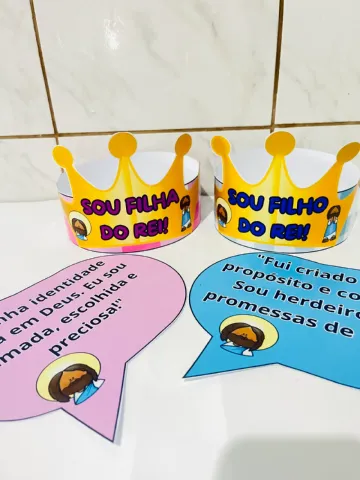 Coroa Filho/Filha do Rei - Recurso Pedagógico: Ensino Religioso — amostra 4: 👑 SOU FILHO DO REI / SOU FILHA DO REI -…