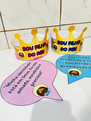 Coroa Filho/Filha do Rei - Recurso Pedagógico: Ensino Religioso — amostra 5: 👑 SOU FILHO DO REI / SOU FILHA DO REI -…
