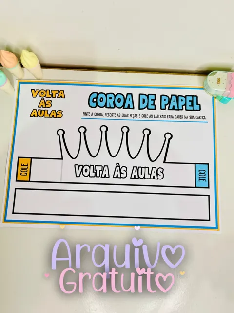 Coroa volta às aulas gratuito — capa do material