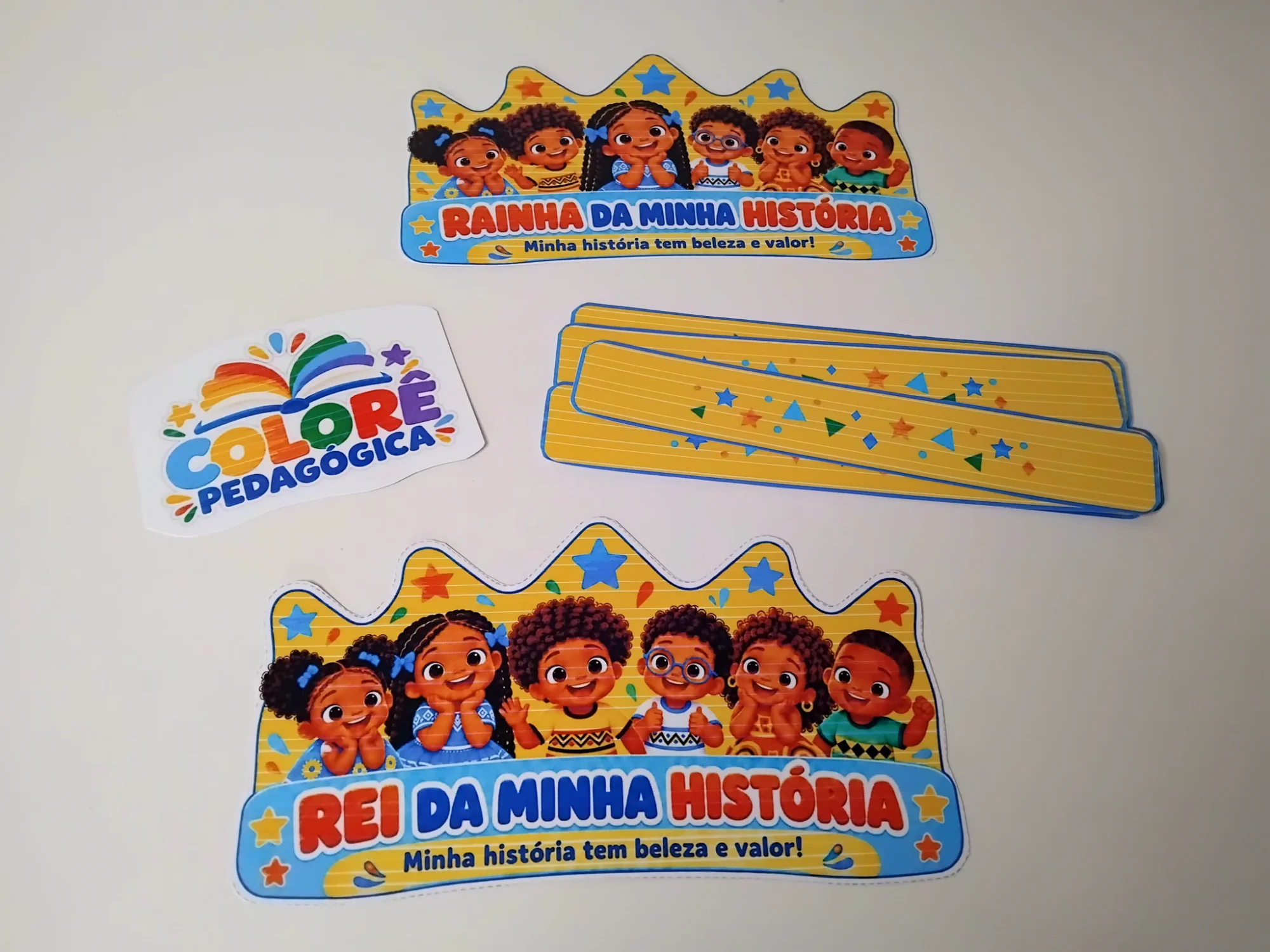 Coroas Consciência Negra: Rei e Rainha da Minha História. — amostra 3: Coroas de rei e rainha com personagens negros e…
