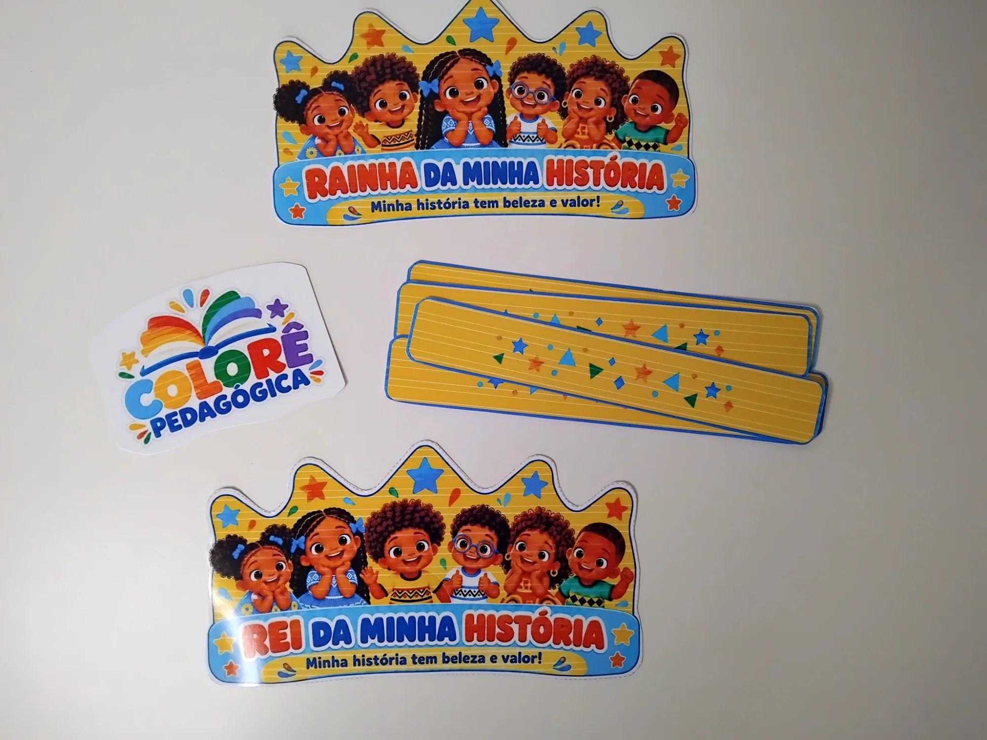 Coroas Consciência Negra: Rei e Rainha da Minha História. — amostra 4: Coroas de rei e rainha com personagens negros e…