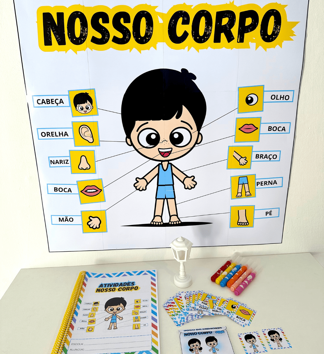 Corpo humano: kit de atividades em PDF para imprimir — amostra 1: Corpo humano: atividades e recursos para explorar o tema