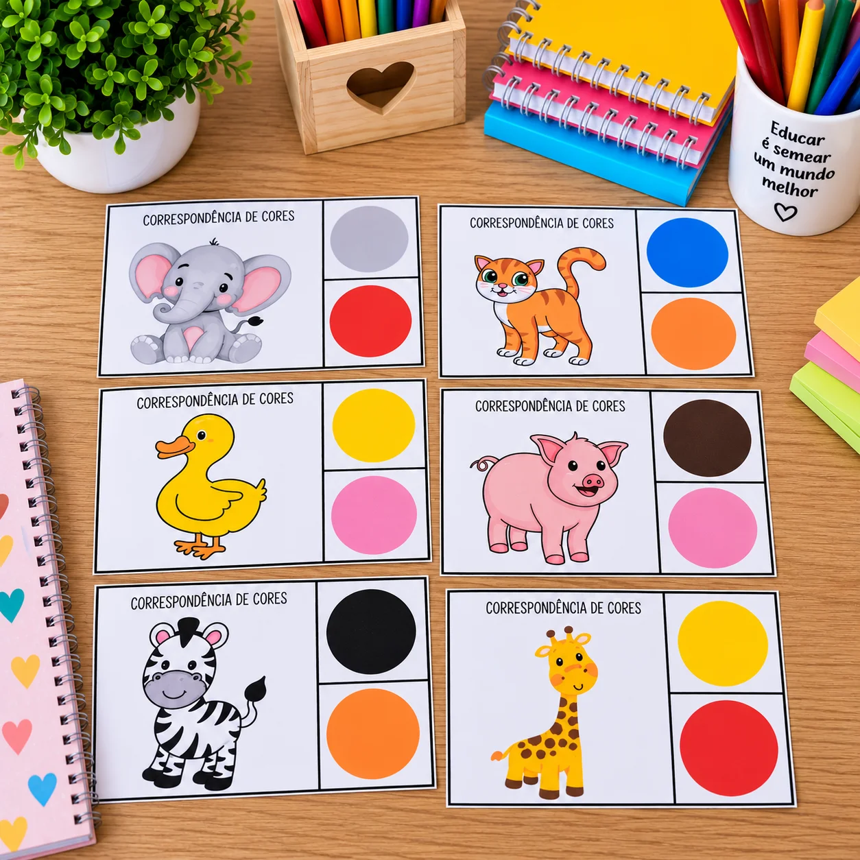 Correspondência de Cores – Educação Infantil — amostra 3: Correspondência de Cores é um material pedagógico para trabalhar…