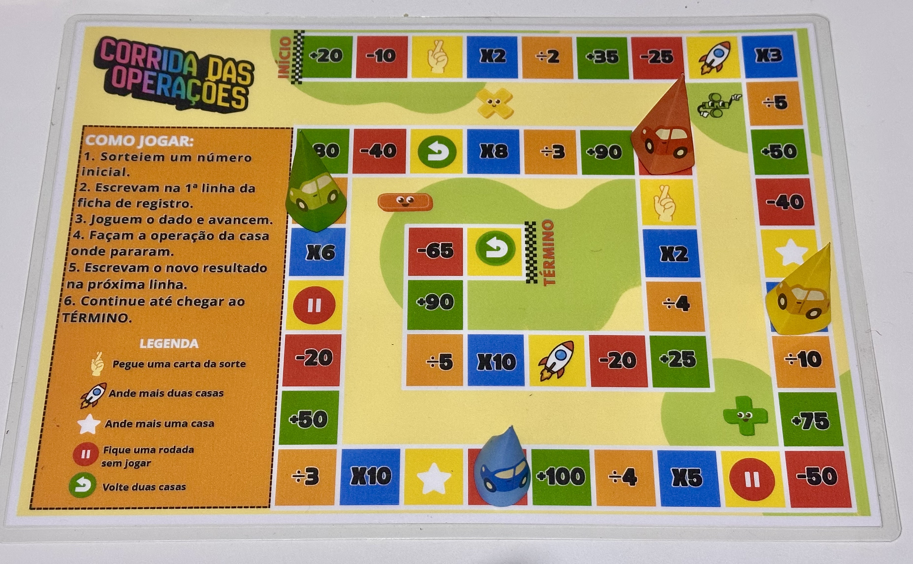 Corrida das Operações | Jogo Matemático das 4 Operações (3º ao 5º Ano) — amostra 1: O material contém