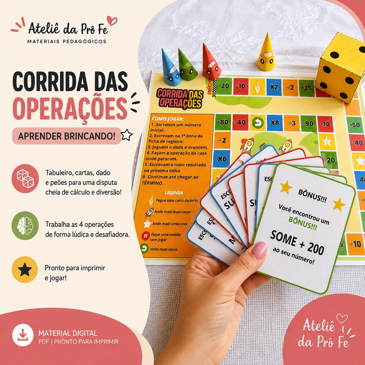 Corrida das Operações | Jogo Matemático das 4 Operações (3º ao 5º Ano) — capa do material
