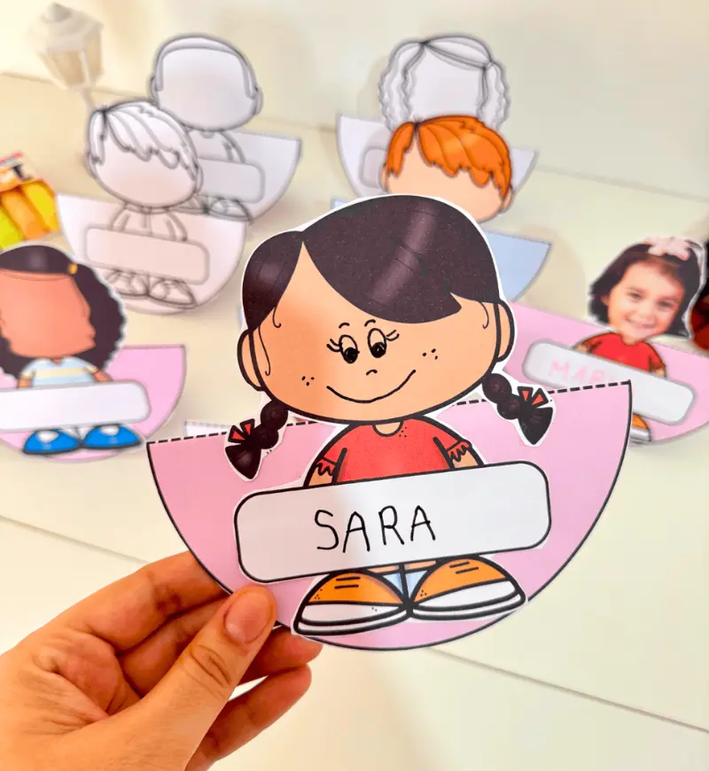 Crachá de mesa Dançante para Educação Infantil em PDF — Atividades para Educação Infantil: Organize a identificação das…