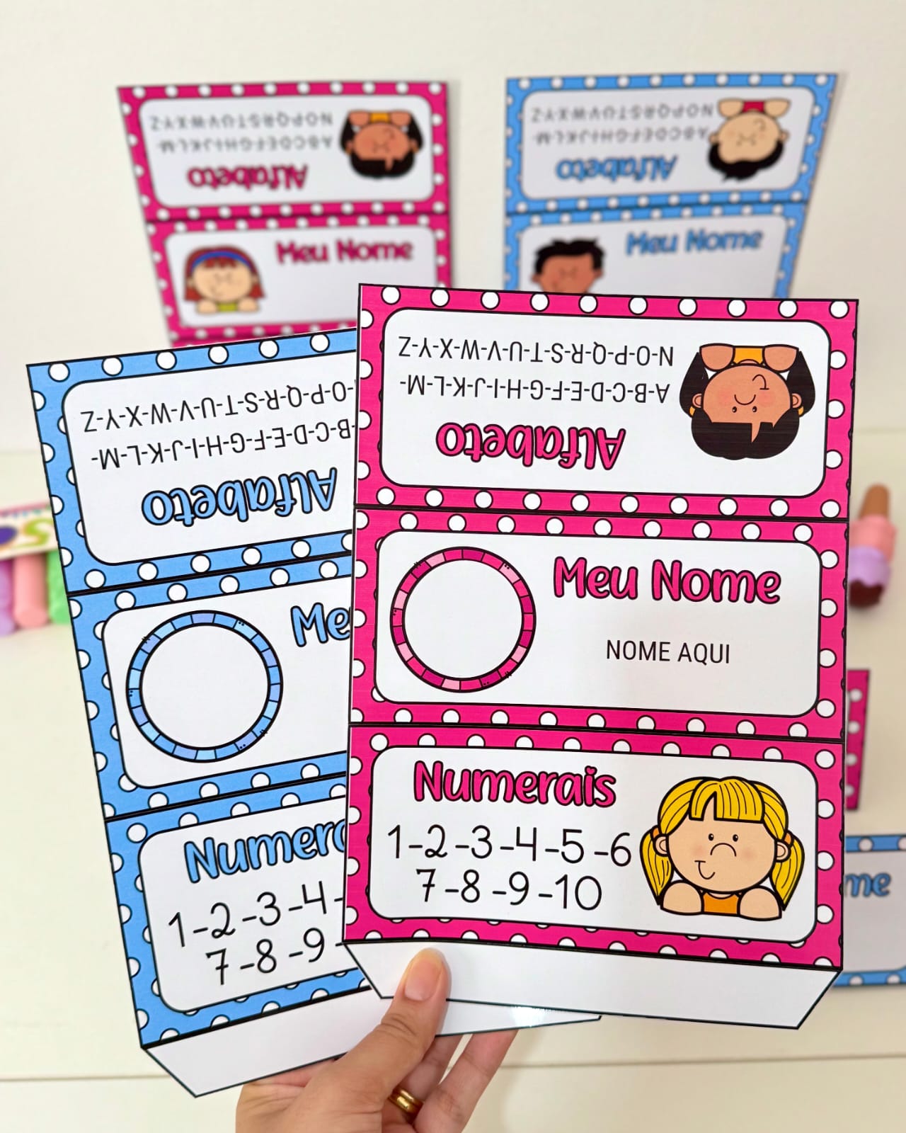 Crachá de mesa editável – PDF para Imprimir | Educação Infantil e Anos Iniciais — capa do material