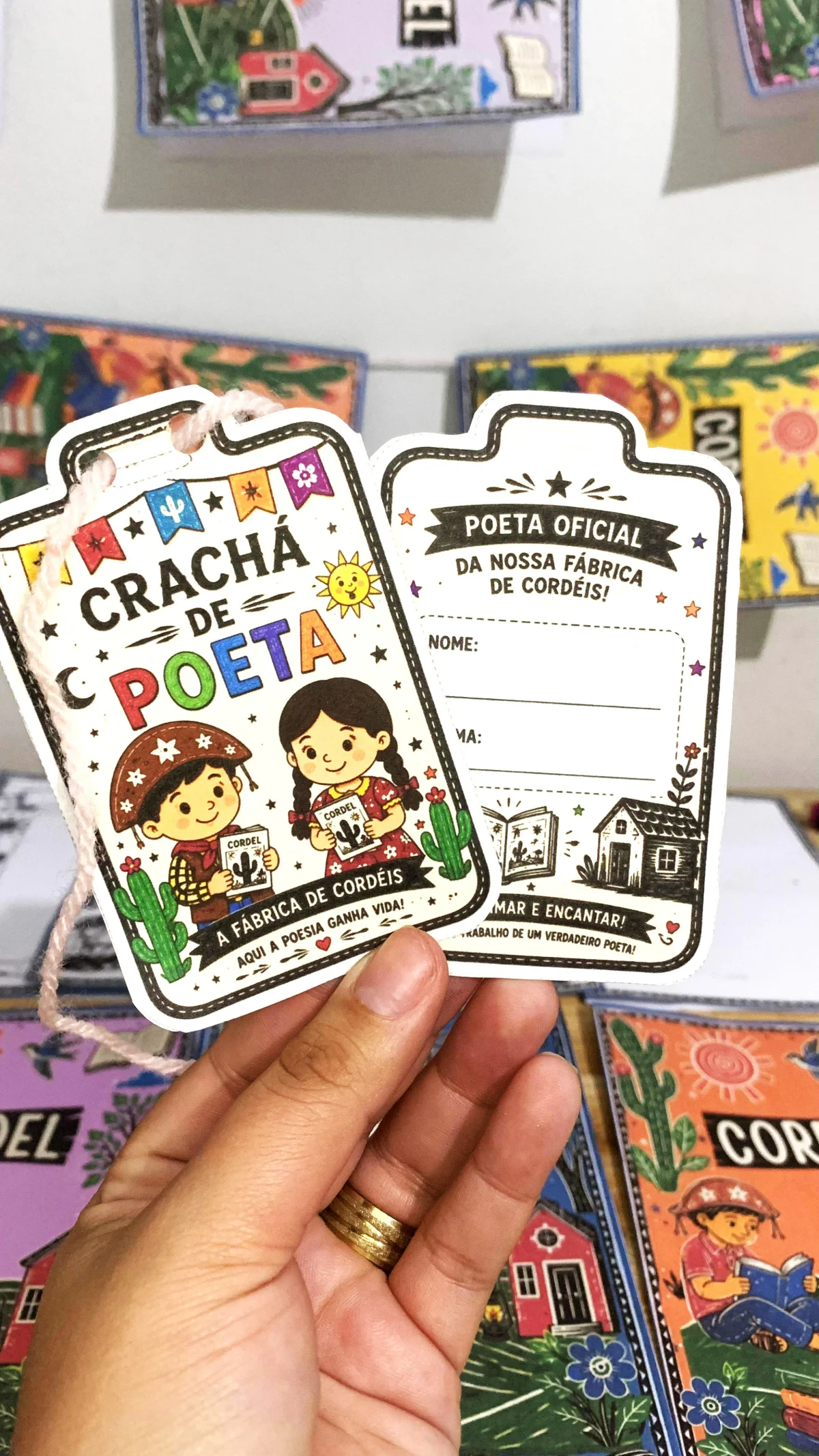 Crachá de Poeta – Fábrica de Cordéis – Material Pedagógico — capa do material
