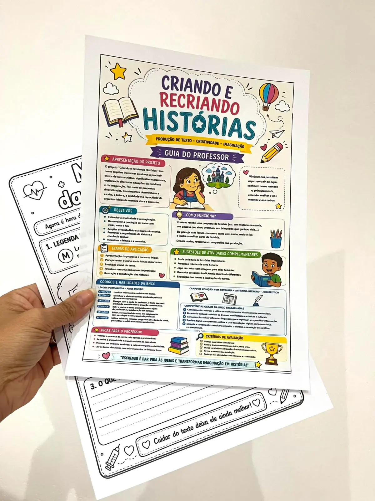 Criando e Recriando Histórias - Alfabetização/1°e 2° ano — amostra 2: O projeto “Criando e Recriando Histórias” foi…