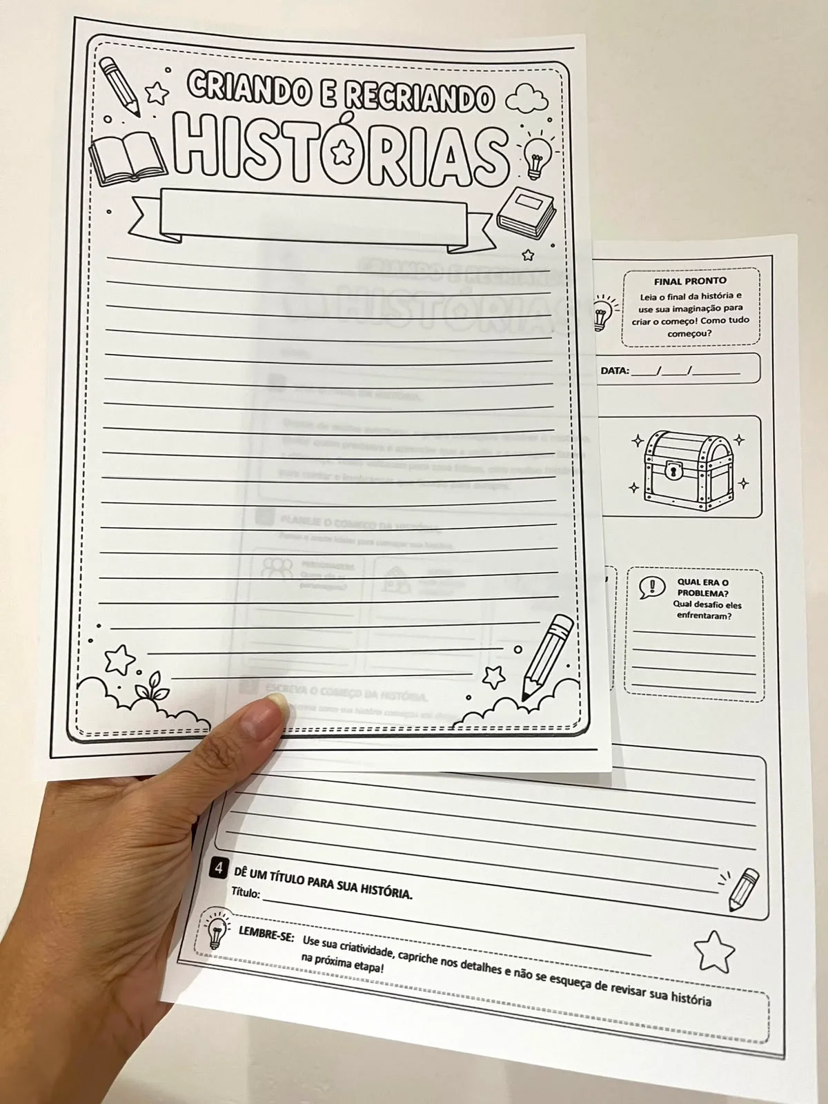 Criando e Recriando Histórias - Alfabetização/1°e 2° ano — amostra 3: O projeto “Criando e Recriando Histórias” foi…