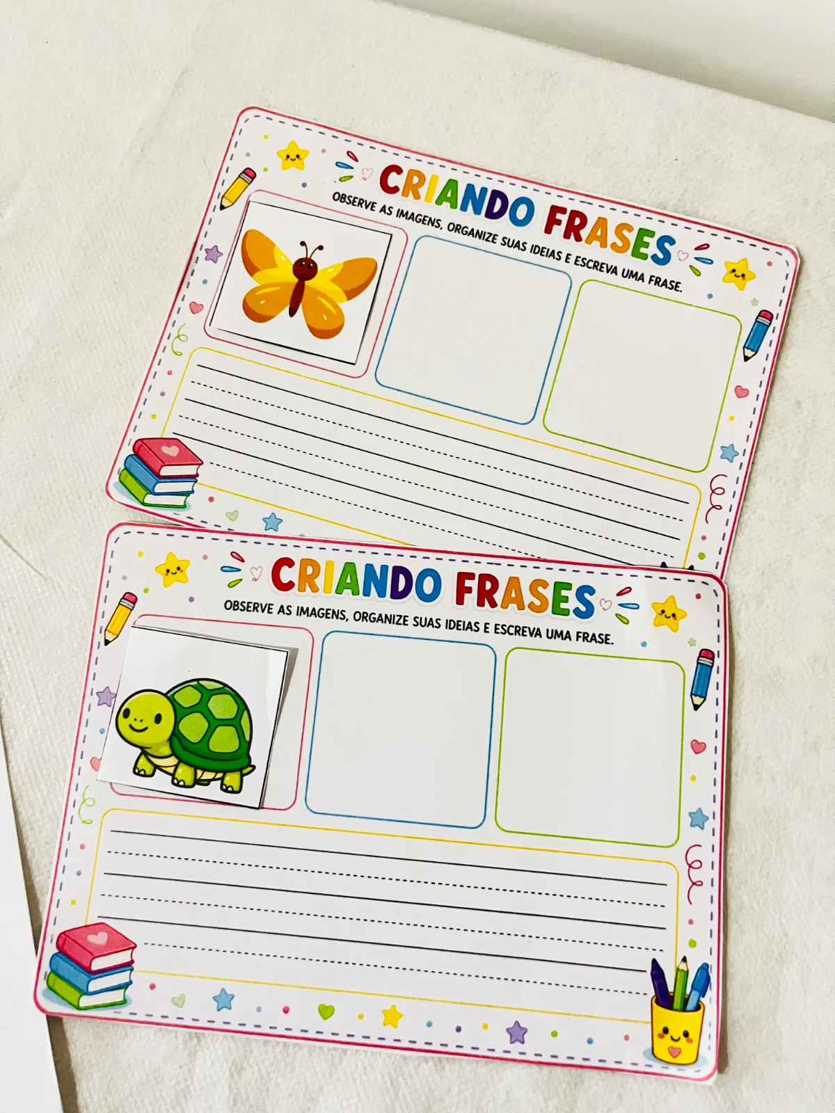 Criando Frases – Atividades para Imprimir — amostra 2: Sobre o Criando Frases