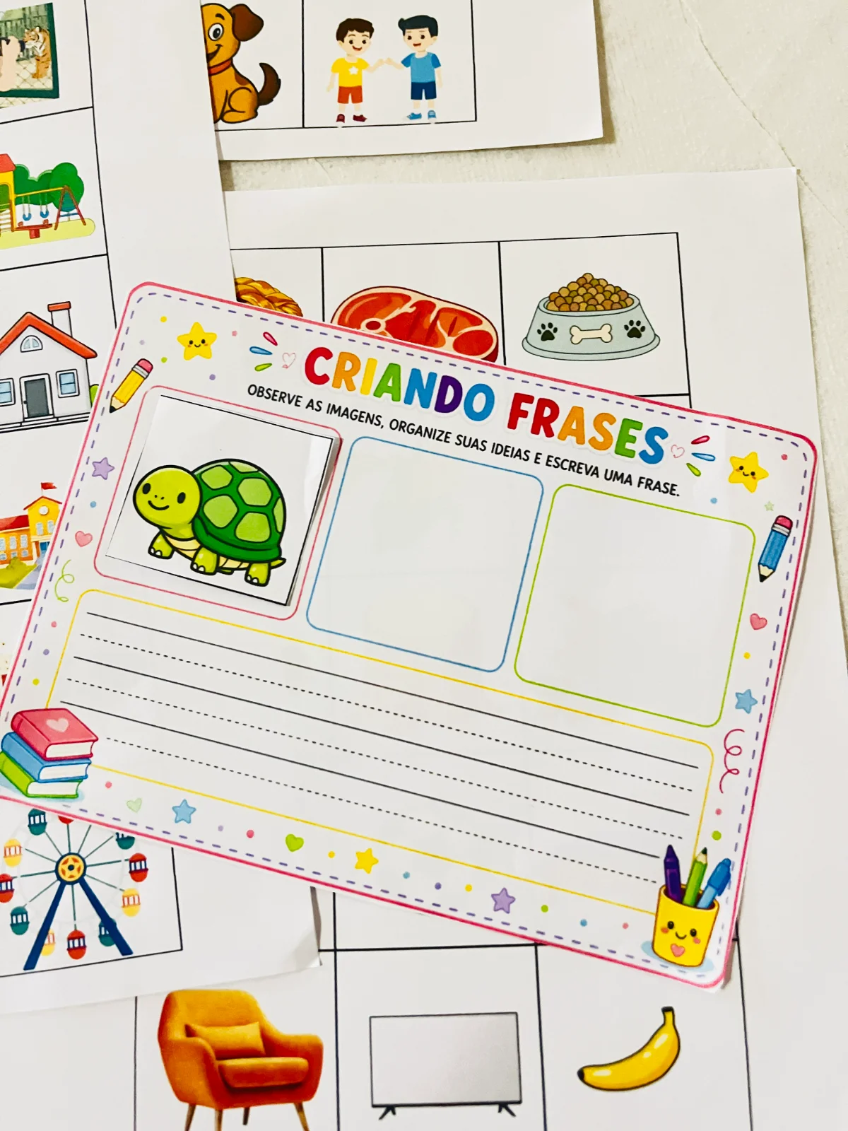 Criando Frases – Atividades para Imprimir — capa do material