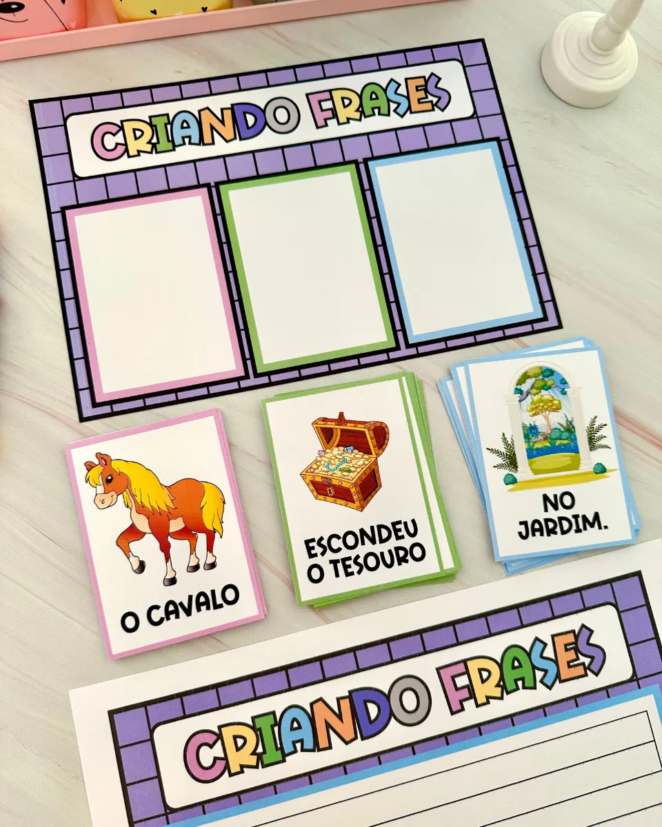 Criando Frases: Material para Educação Infantil e Alfabetização — amostra 4: Material pedagógico Criando Frases…