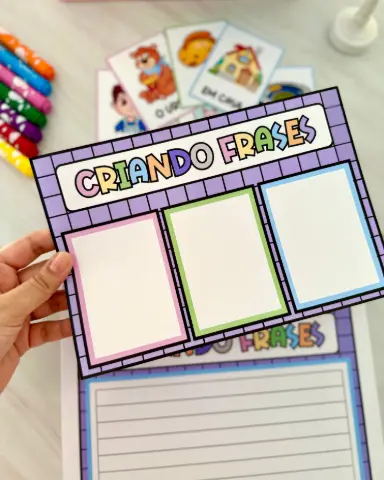 Criando Frases: Material para Educação Infantil e Alfabetização — capa do material
