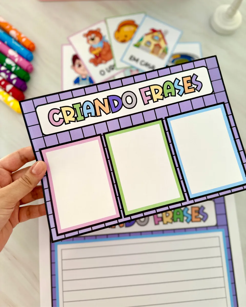 Criando Frases: Material para Educação Infantil e Alfabetização — Atividades para 1º ano: Material pedagógico Criando…