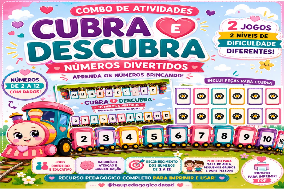 Cubra e Descubra de 2 a 12: Jogo Matemático com Dados — capa do material