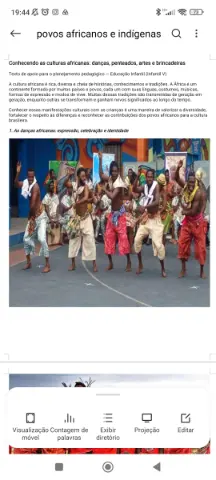 Culturas africanas e indígenas na Educação Infantil — amostra 1: O que é
