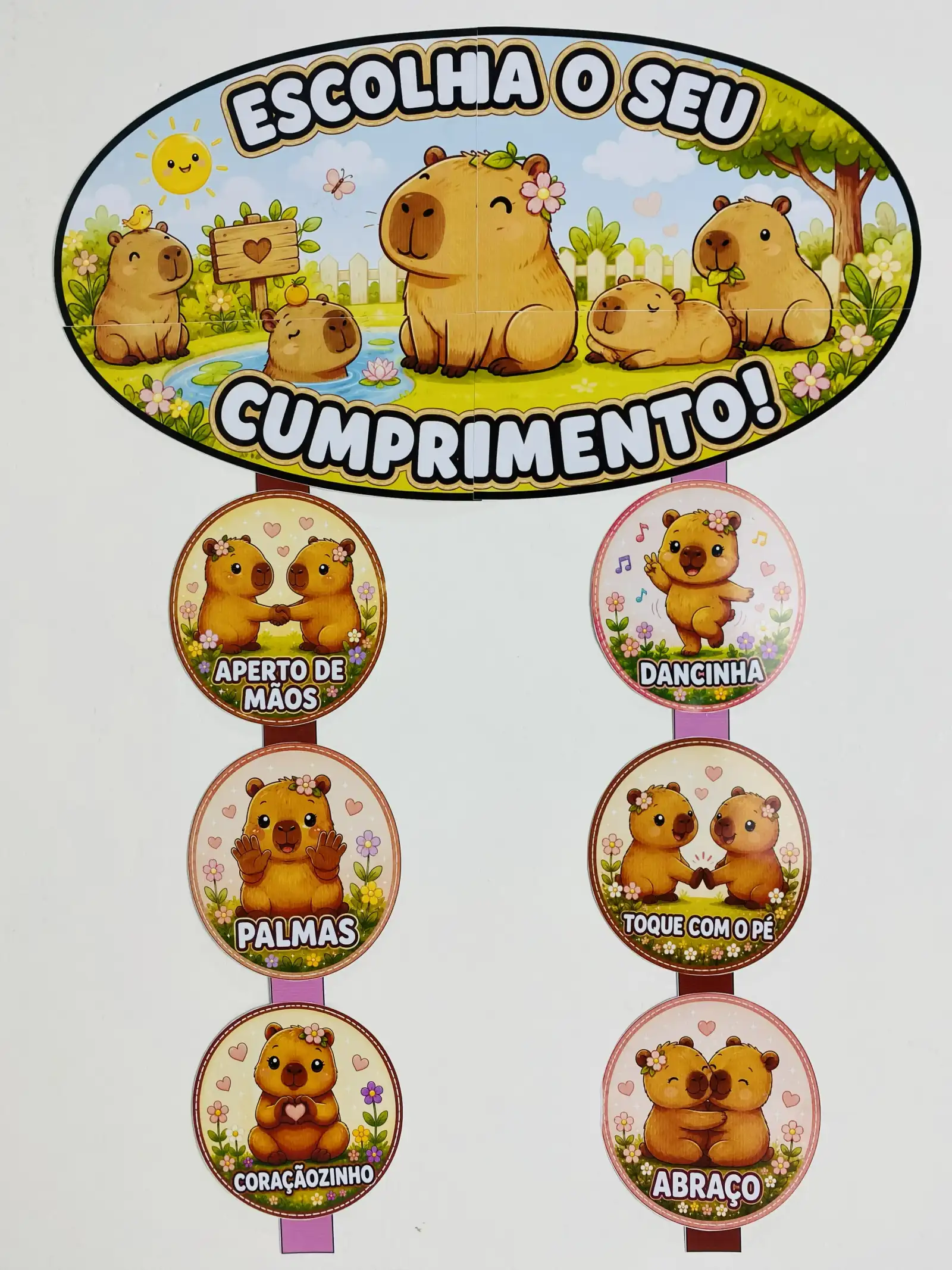 Cumprimento Divertido Capivara – Material Pedagógico — amostra 2: Transforme a entrada dos alunos em um momento ainda mais…