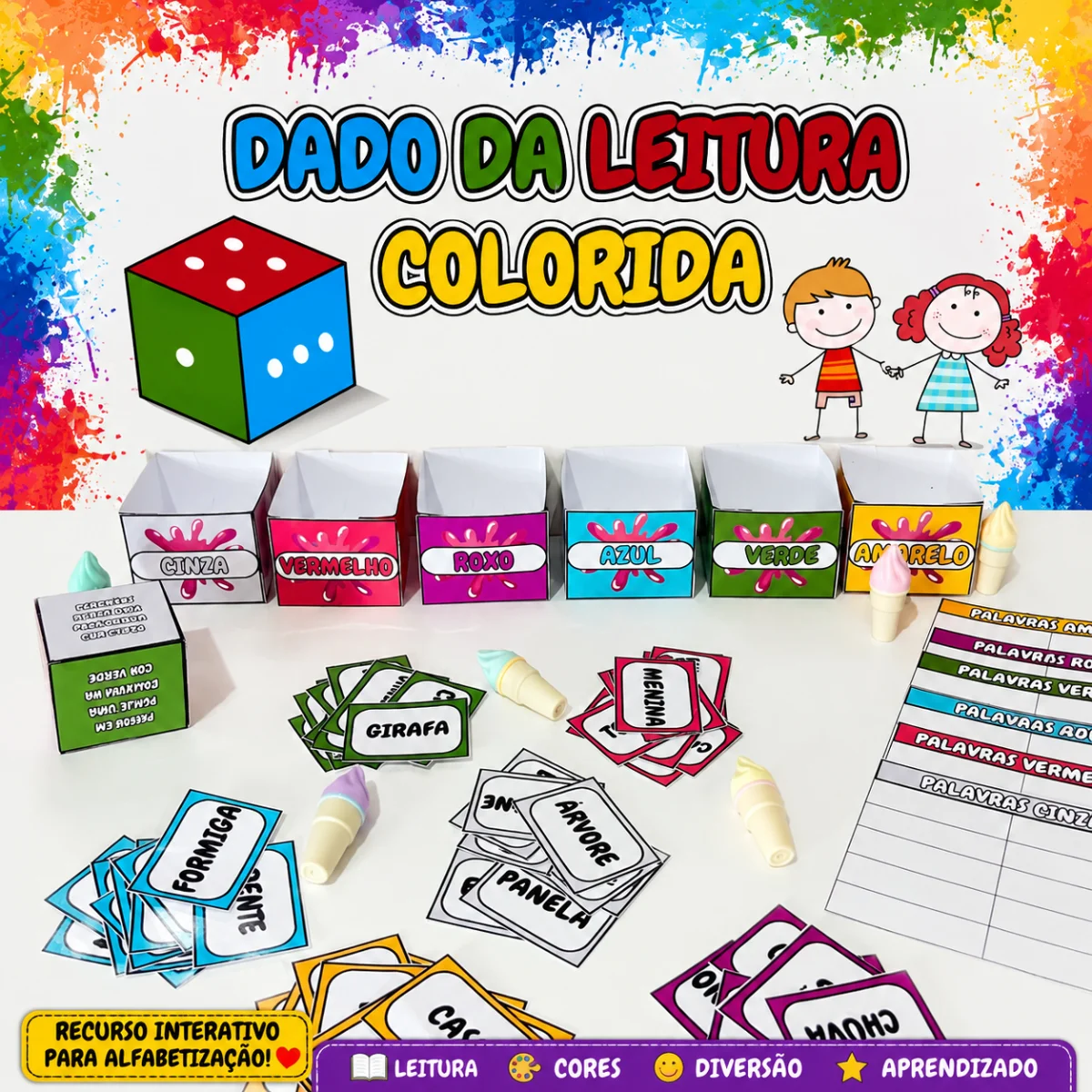 Dado da Leitura Colorida – Recurso Lúdico de Alfabetização — capa do material