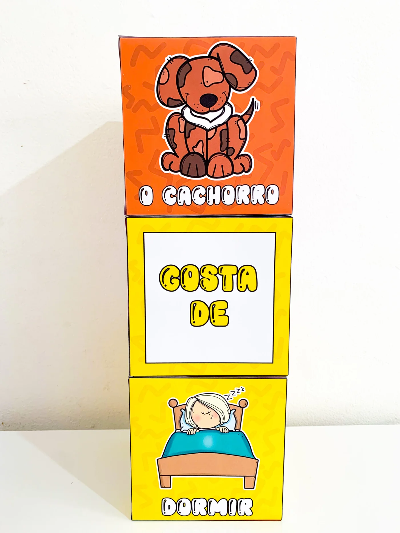 Dado das frases — amostra 4: Dado das frases Recurso com conjunto de oito dados para trabalhar formação de frases com…