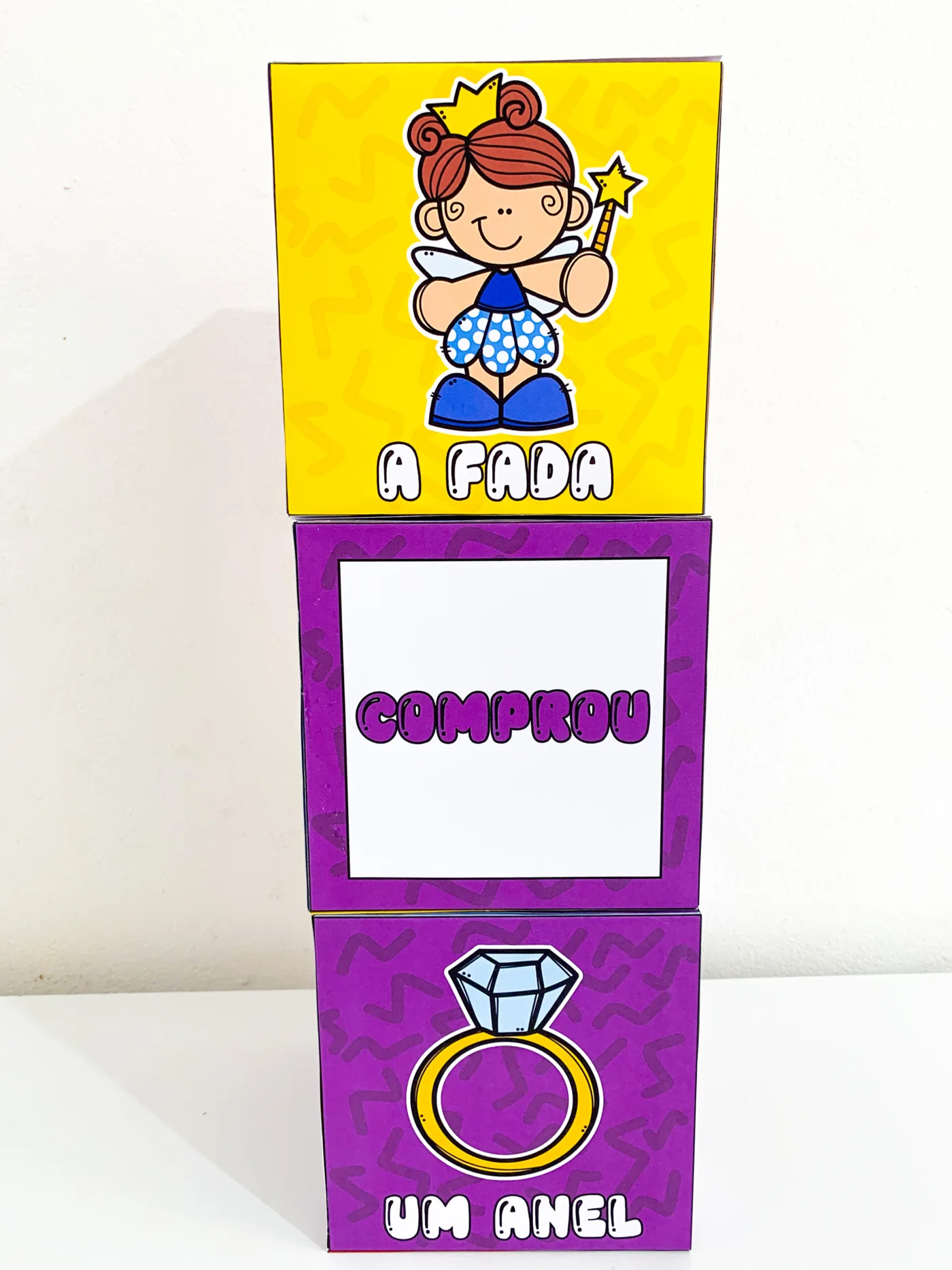 Dado das frases — amostra 5: Dado das frases Recurso com conjunto de oito dados para trabalhar formação de frases com…