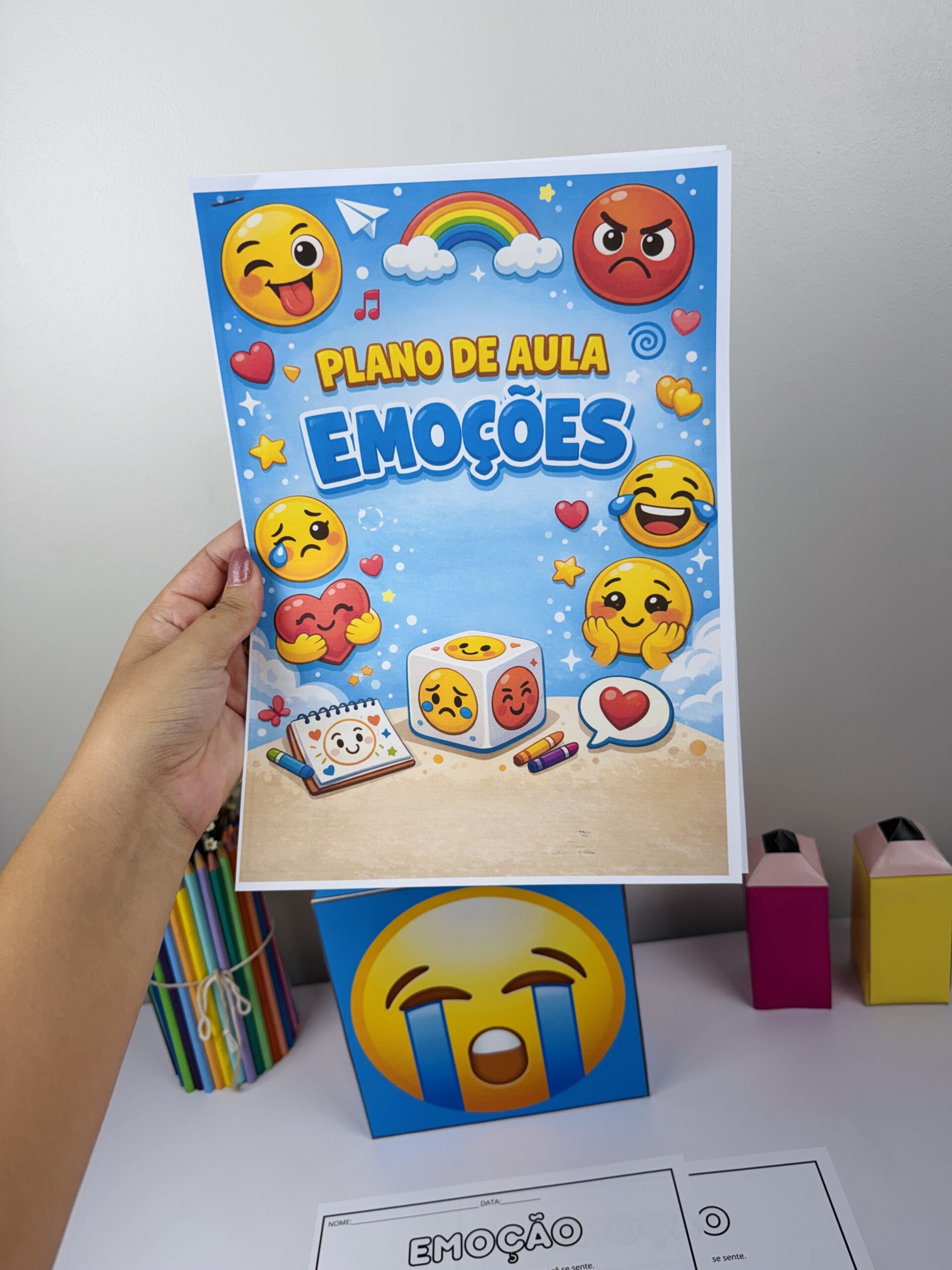 Dados das emoções – PDF para Imprimir | Educação Infantil — amostra 1: O que vem no material Dados das emoções – PDF para Imprimir | Educação Infantil — amostra 1: O que vem no material