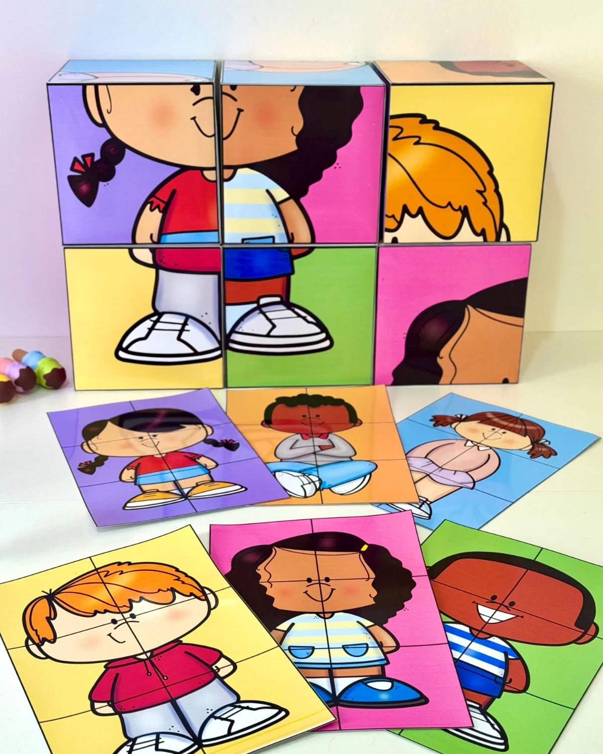 Dados Quebra-Cabeça – PDF para Imprimir | Educação Infantil — amostra 1: O que vem no material