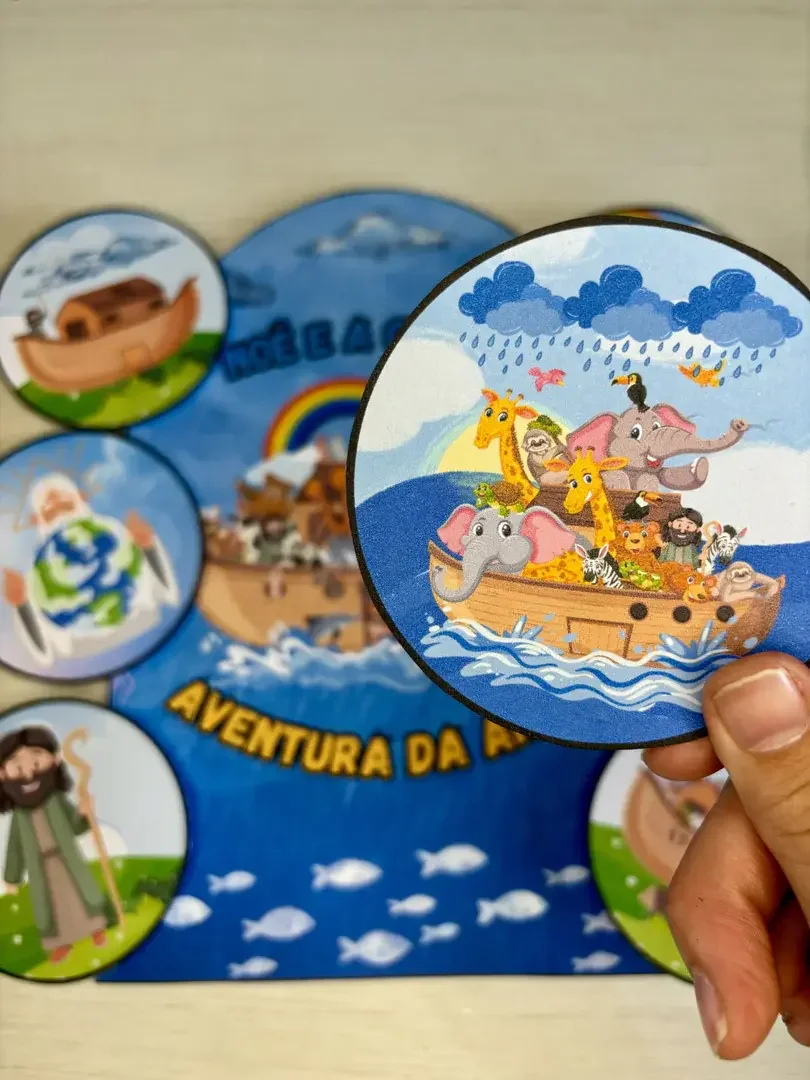 Davi e Golias e a Arca de Noé - Histórias Bíblicas Ilustradas em PDF — amostra 1: Encante seus alunos com a emocionante…