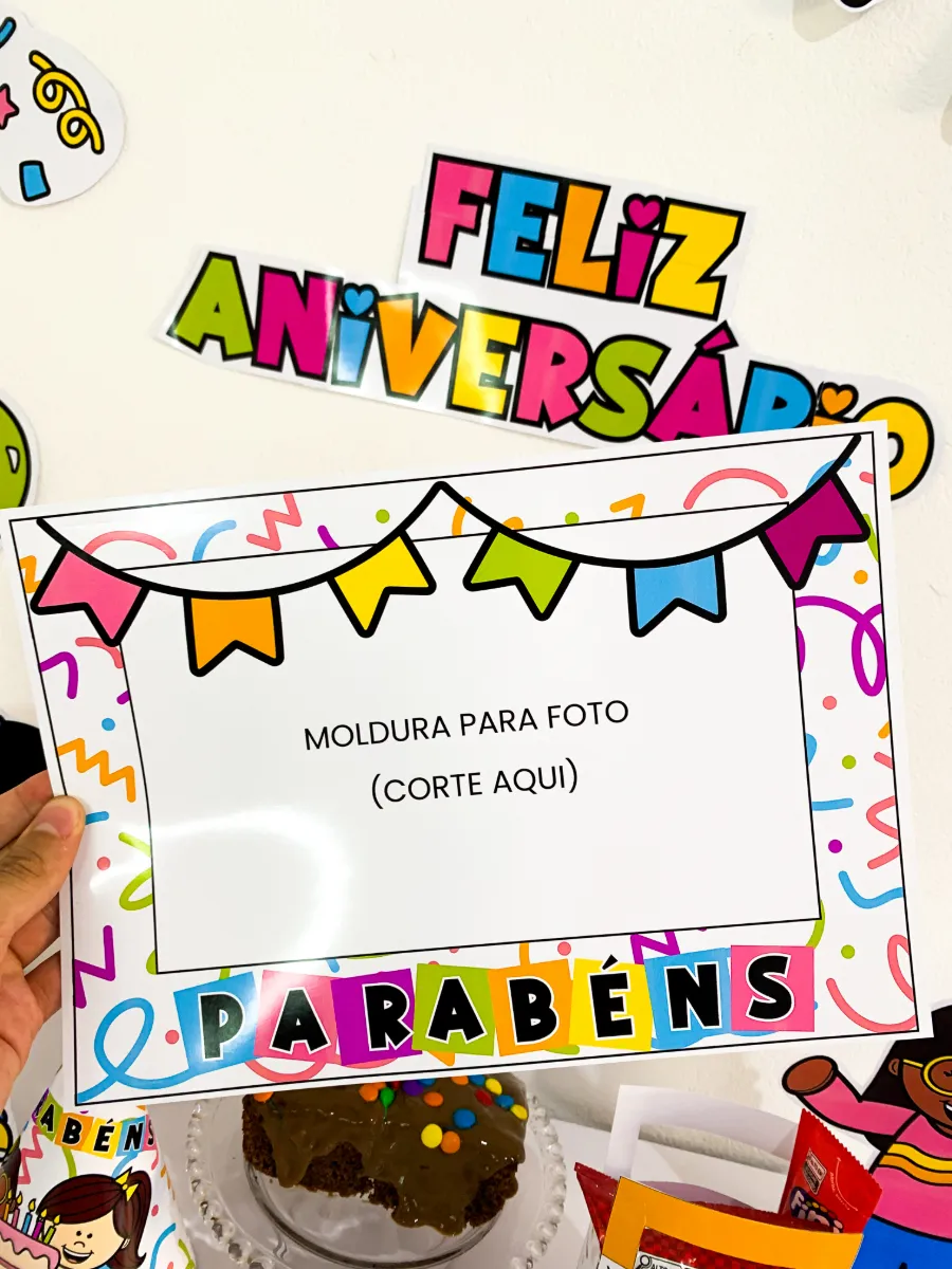 Decoração Aniversariante do Dia Escolar - Painel, Totens de Mesa e Lembrança — amostra 4: Transforme o dia do aluno em um…