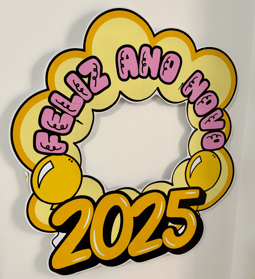 Decoração de Bambolê para Ano Novo: Feliz 2025 em PDF — capa do material
