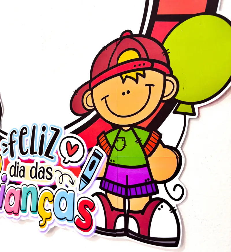 Decoração de bambolê para fotos do Dia das Crianças — amostra 1: Decoração de bambolê para o Dia das Crianças