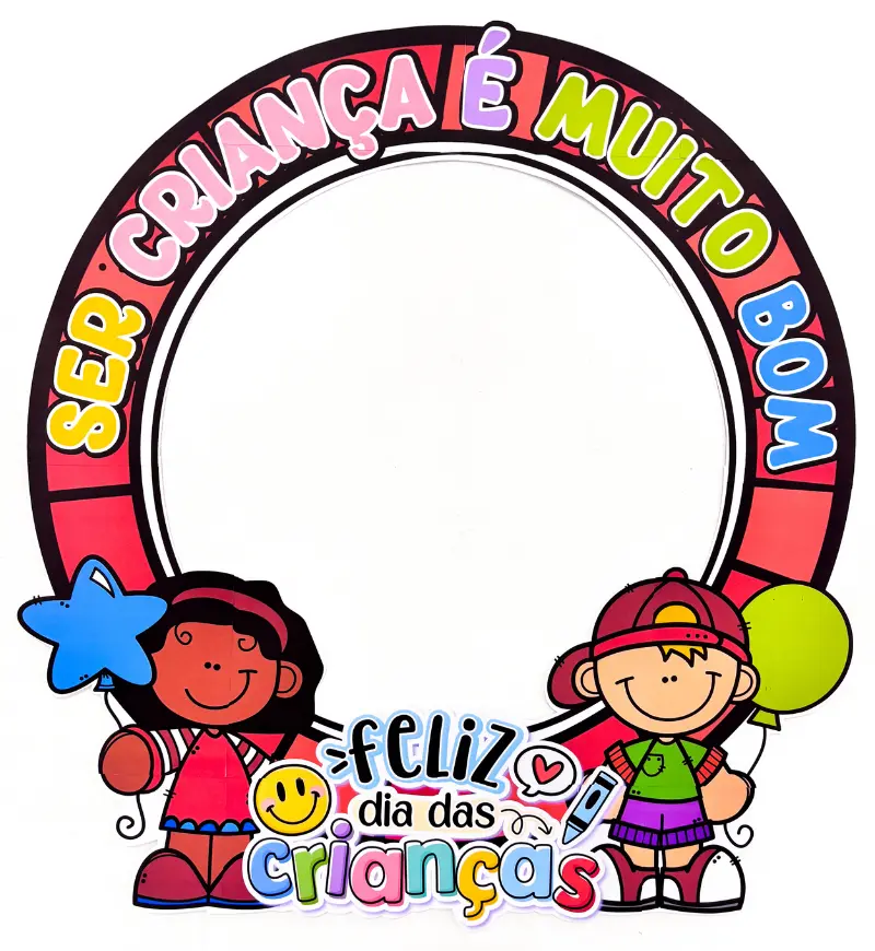 Decoração de bambolê para fotos do Dia das Crianças — capa do material