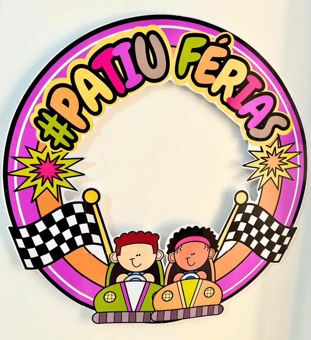 Decoração de Bambolê Partiu Férias em PDF para Imprimir — Atividades para Educação Infantil: Prepare as fotos de final de…