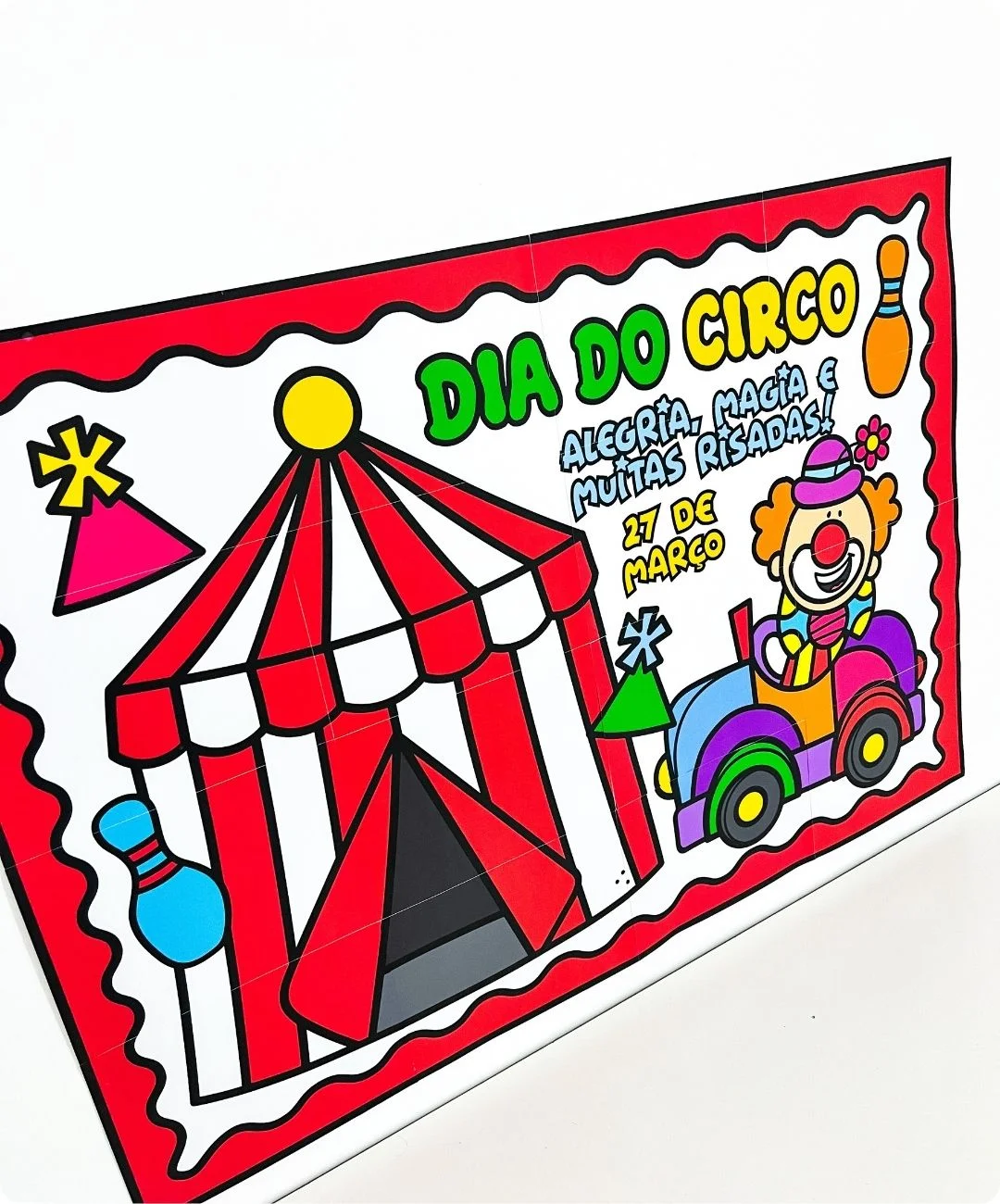 Decoração de circo para imprimir — amostra 3: O que você recebe no PDF