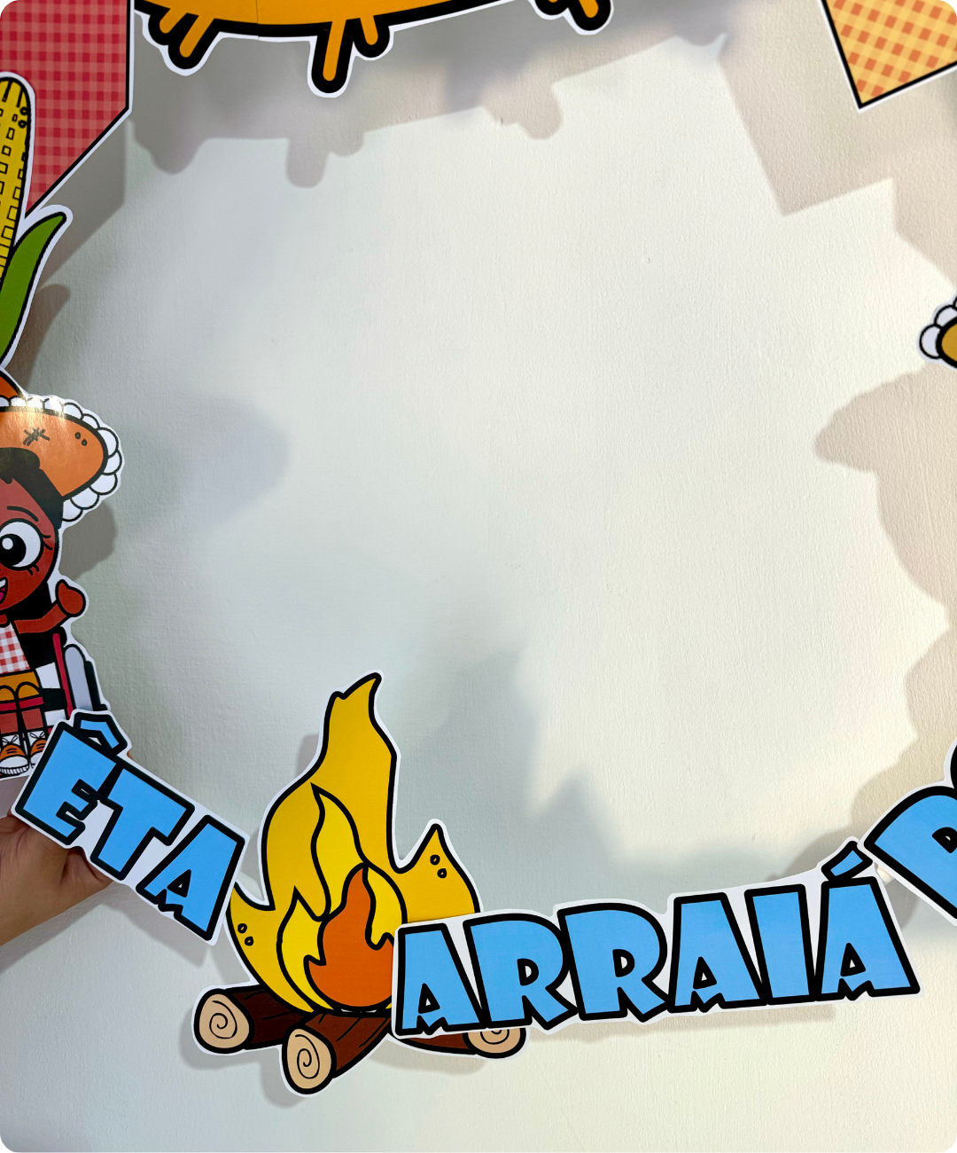 Decoração de festa junina para imprimir e montar no bambolê — amostra 3: O que você encontra no arquivo
