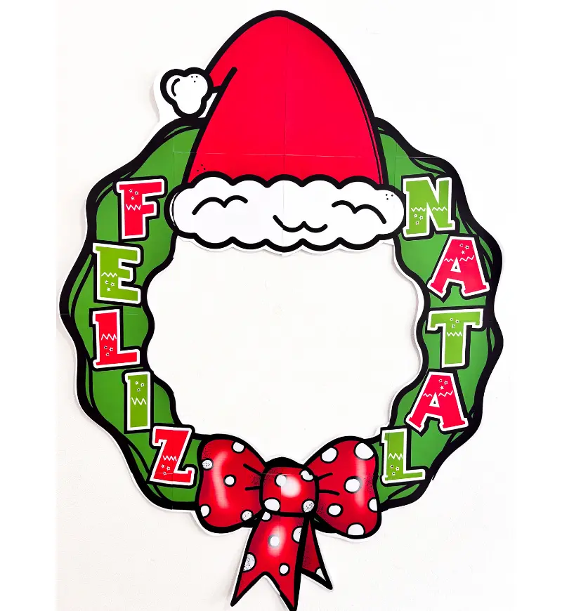 Decoração de Natal para Bambolê: Moldura Feliz Natal em PDF — capa do material