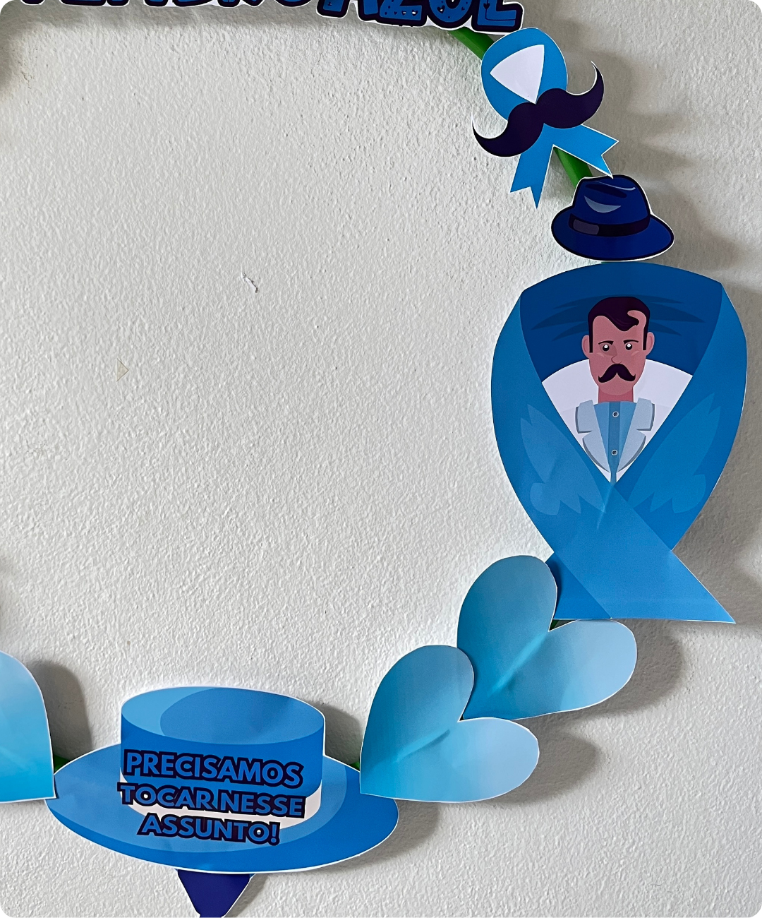 Decoração de Novembro Azul para imprimir — amostra 1: Uma proposta visual para trabalhar o Novembro Azul