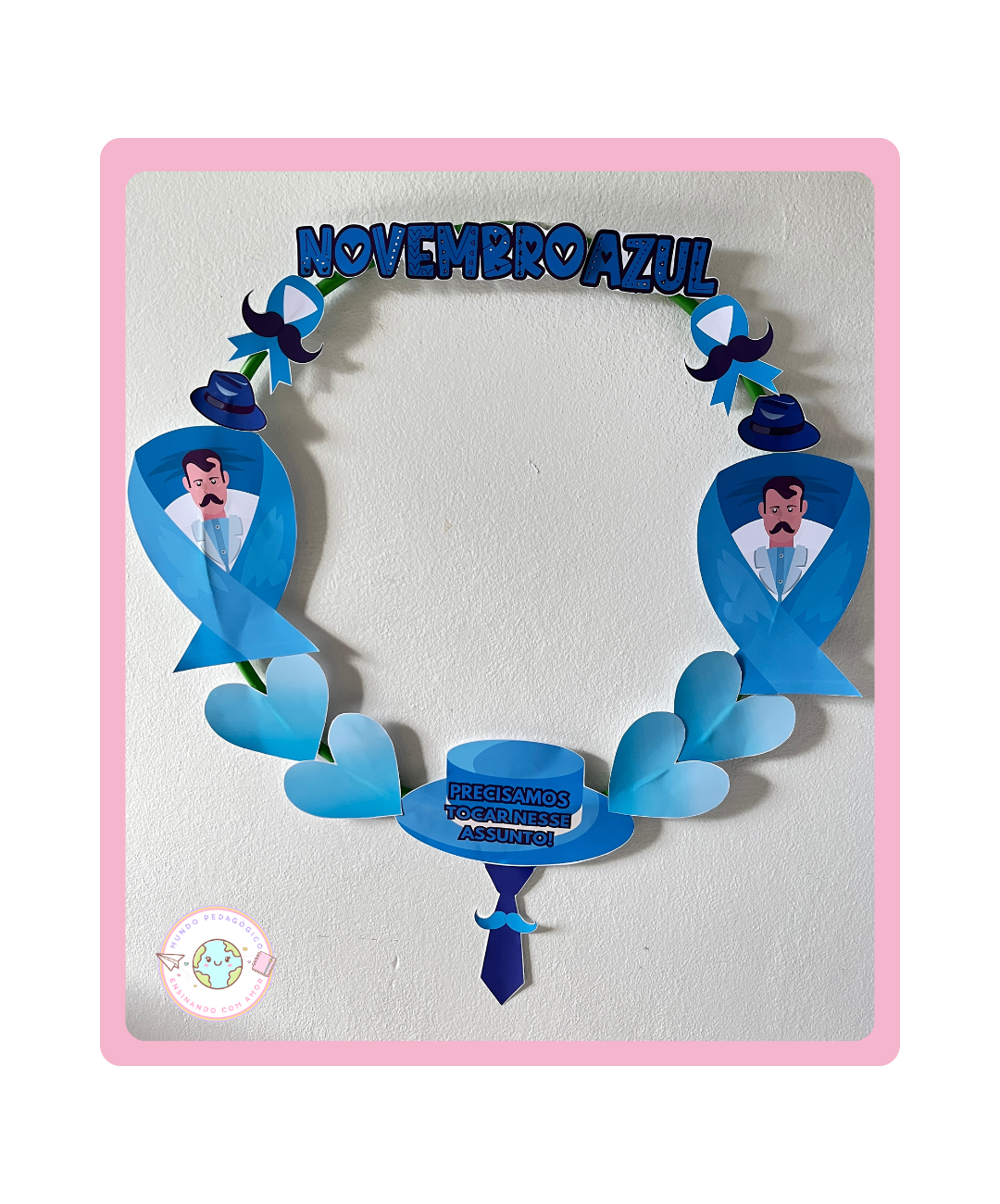 Decoração de Novembro Azul para imprimir — capa do material