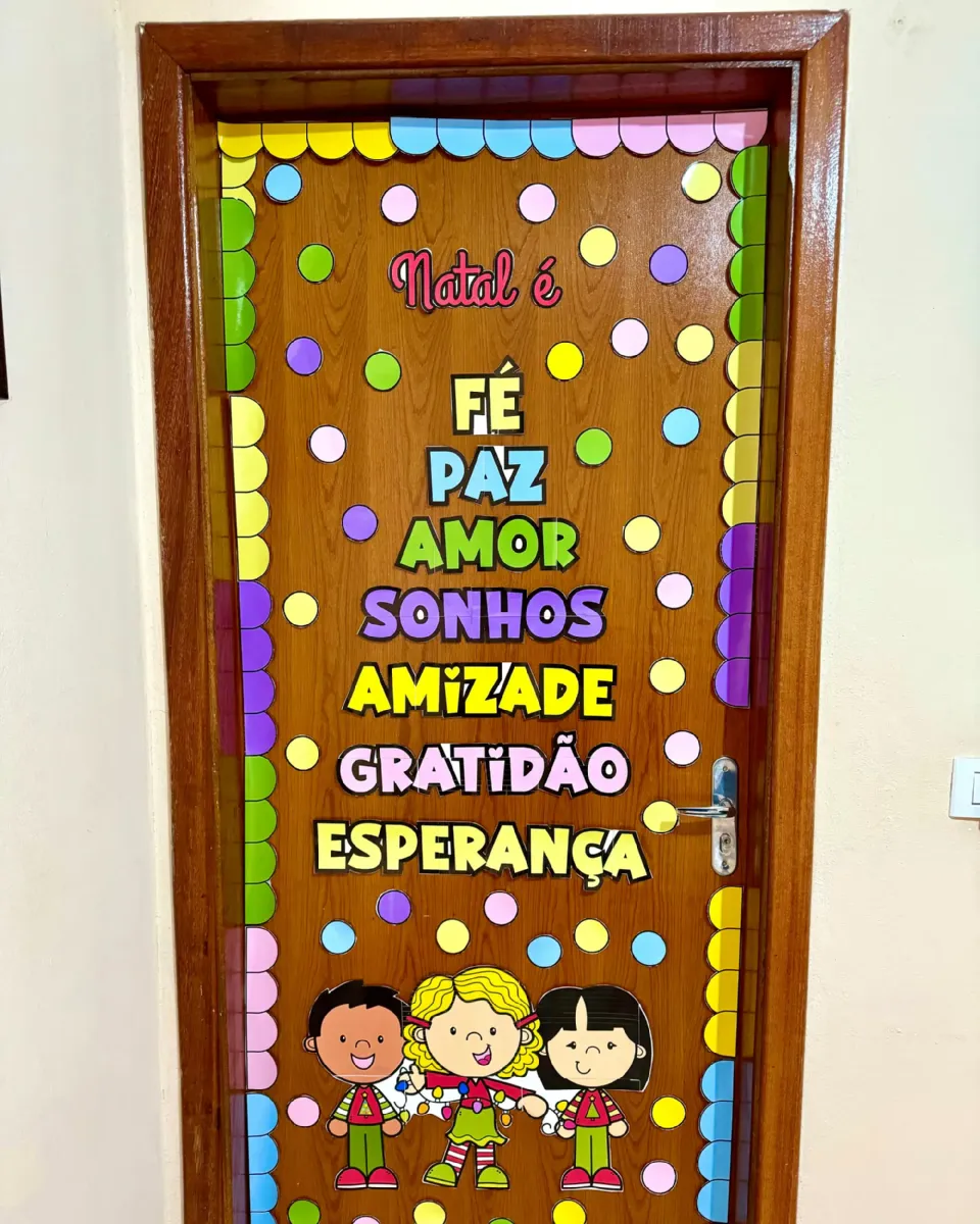 Decoração de Porta de Natal para Anos Iniciais do Ensino Fundamental — Alfabetização para Educação Infantil: Decoração de…