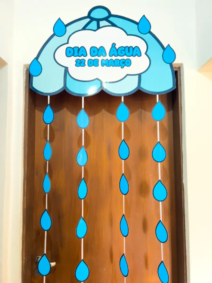 Decoração de Porta - Dia da água – PDF para Imprimir — Ciências para Todas as séries: Lindo recurso para decorar sua sala…