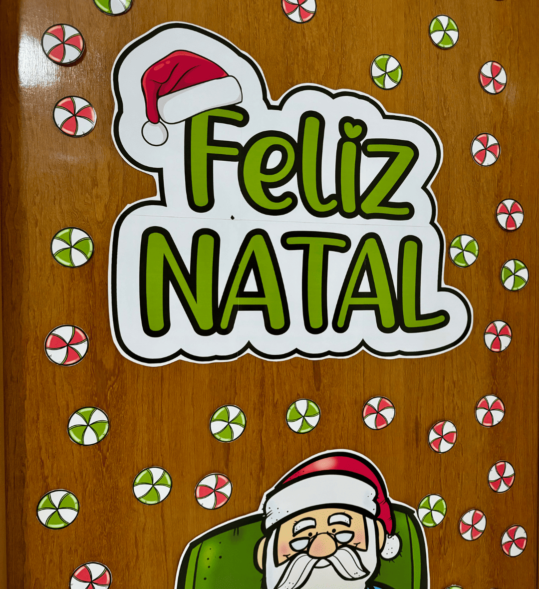 Decoração de Porta Papai Noel em PDF para Educação Infantil — amostra 3: Como usar em sala de aula