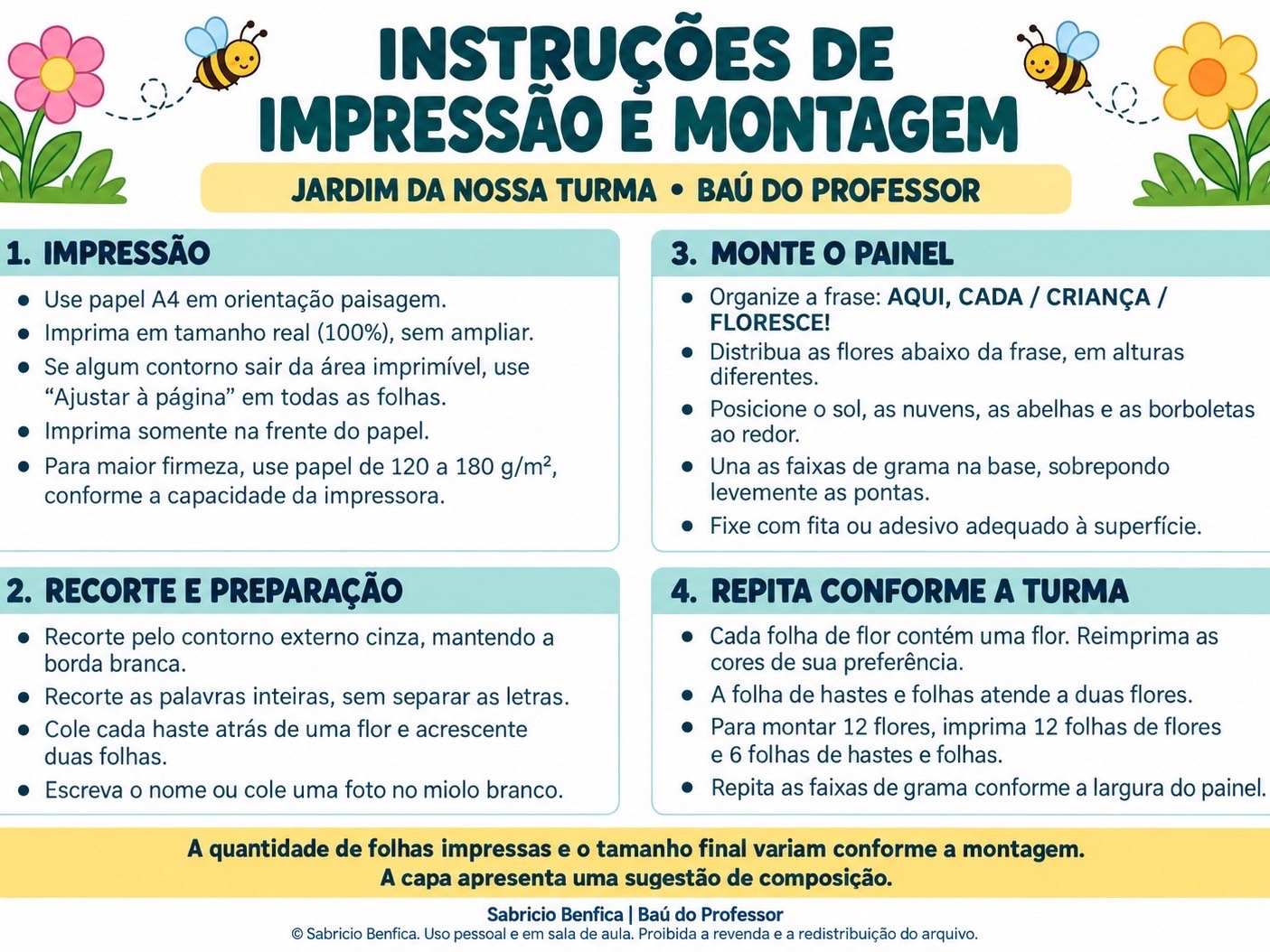 Decoração de Sala de Aula Jardim | Kit Pegue e Monte em PDF — amostra 1: Kit de decoração de sala de aula em PDF: painel de… Decoração de Sala de Aula Jardim | Kit Pegue e Monte em PDF — amostra 1: Kit de decoração de sala de aula em PDF: painel de…