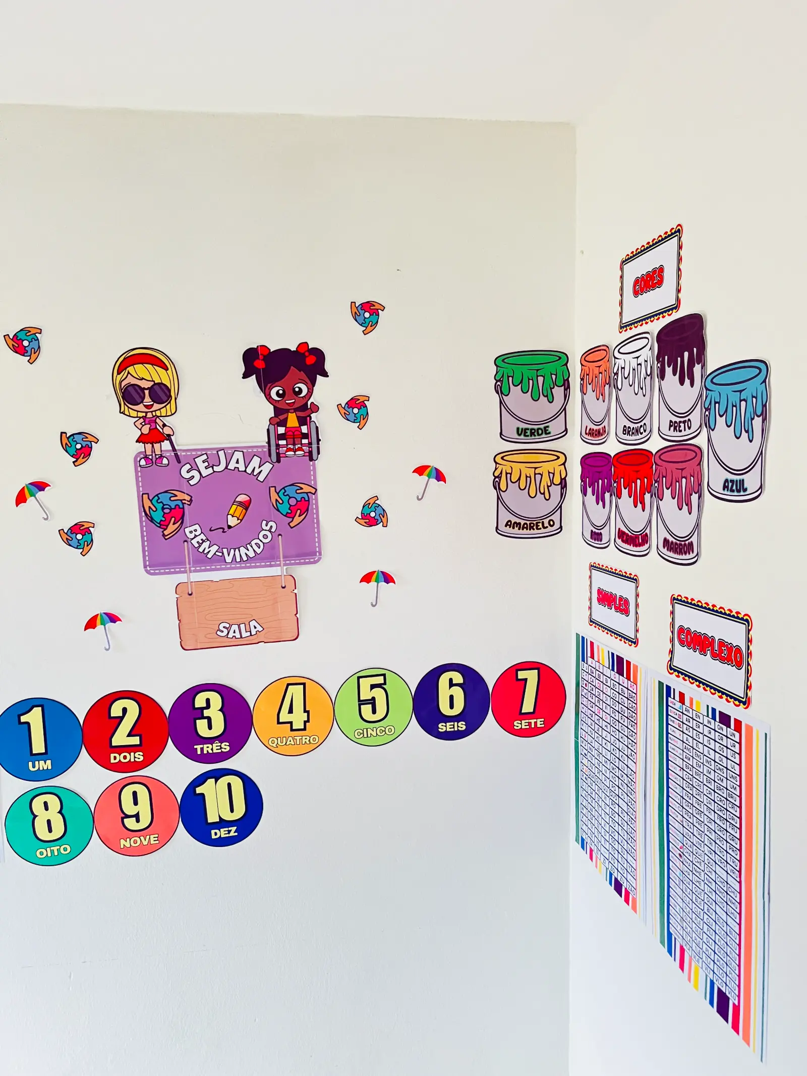 Decoração de Sala Educação Especial Revenda — amostra 2: - Chamadinha - Quantos Somos - Palavras Mágicas - Combinados -…