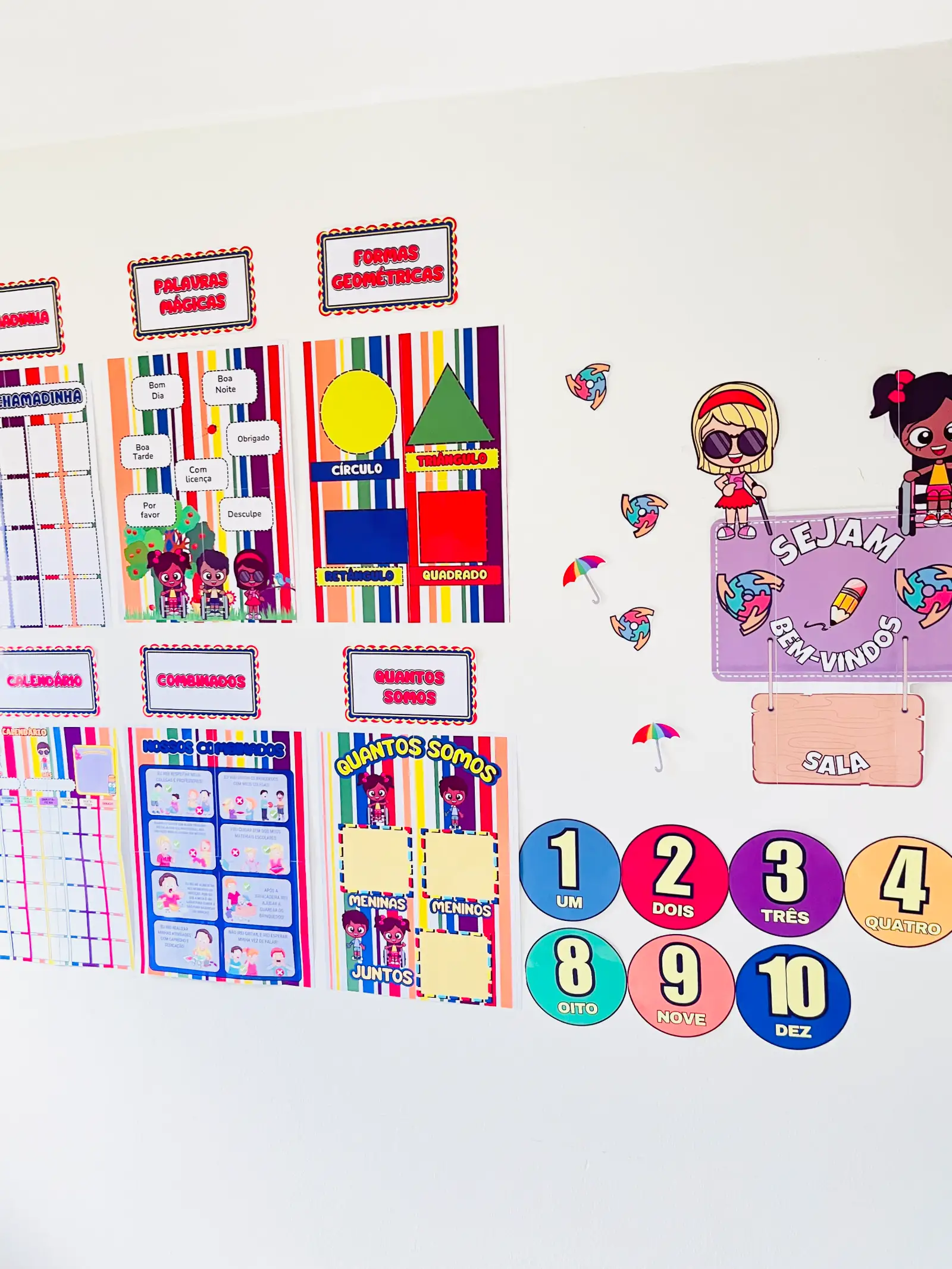 Decoração de Sala Educação Especial Revenda — Alfabetização para Todas as séries: - Chamadinha - Quantos Somos - Palavras…